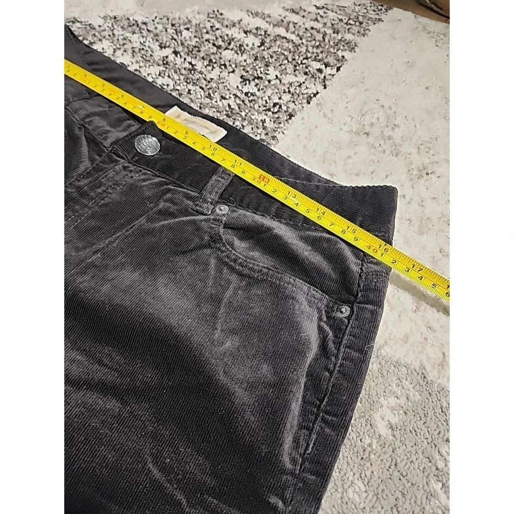 Michael Kors Corduroy Pants Women Sz 8 Gray Flare Leg Boho Retro Fall Stretch